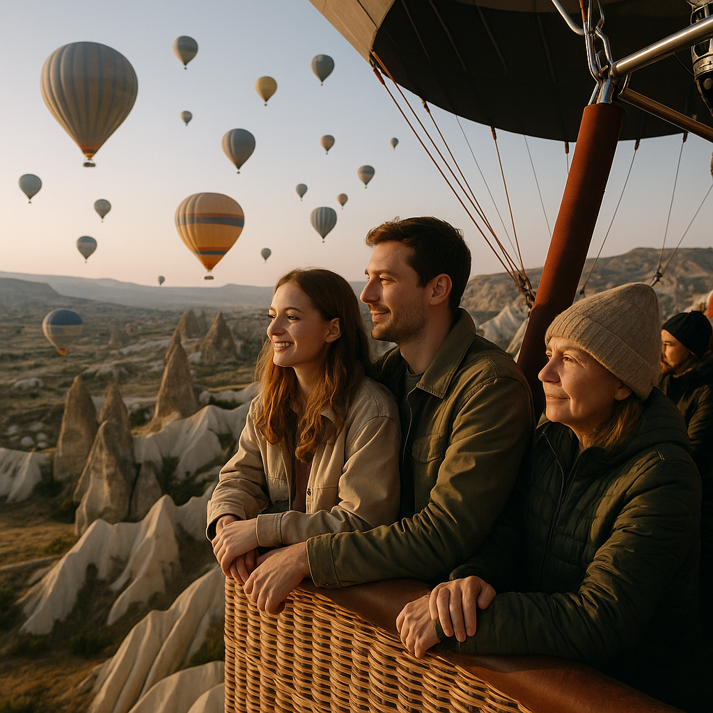 Kapadokya'da Sıcak Hava Balonu Deneyimi