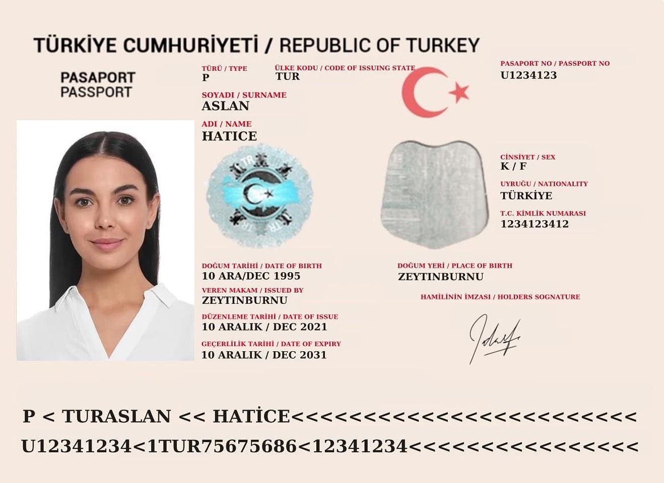 Passport Information Page